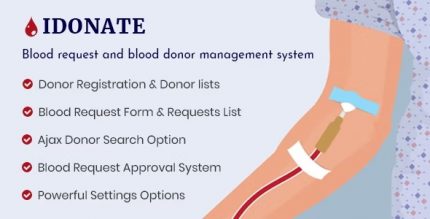 IDonatePro-Blood-Donation-Request-And-Donor-Management-WordPress-Plugin-Nulled